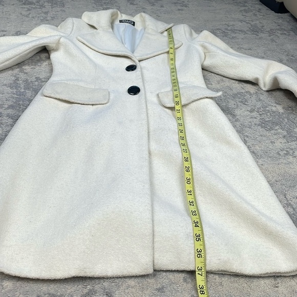 D&G Dolce & Gabbana Cream Ivory Wool Blend Pea Coat Mid Length Sz S - Picture 6 of 12